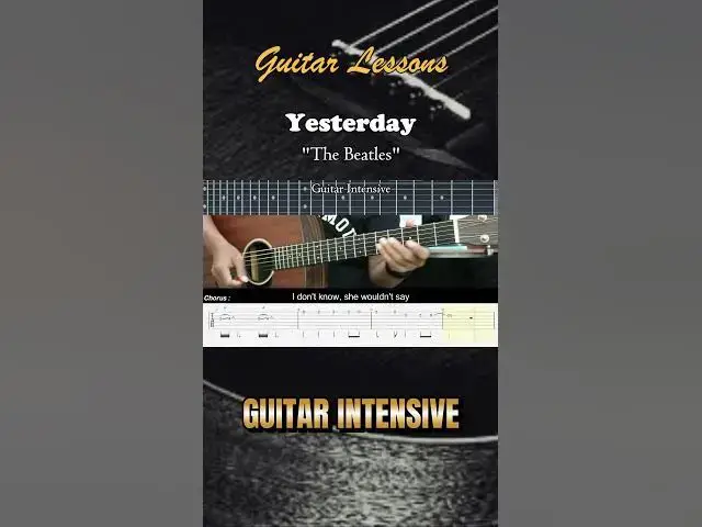 Video thumbnail for Yesterday - The Beatles | EASY Guitar Tutorial - Guitar Lessons TAB #guitarlessons