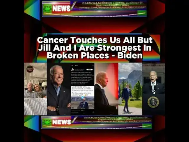 Video thumbnail for Cancer Touches Us All But Jill And I Are Strongest In Broken Places - Biden
