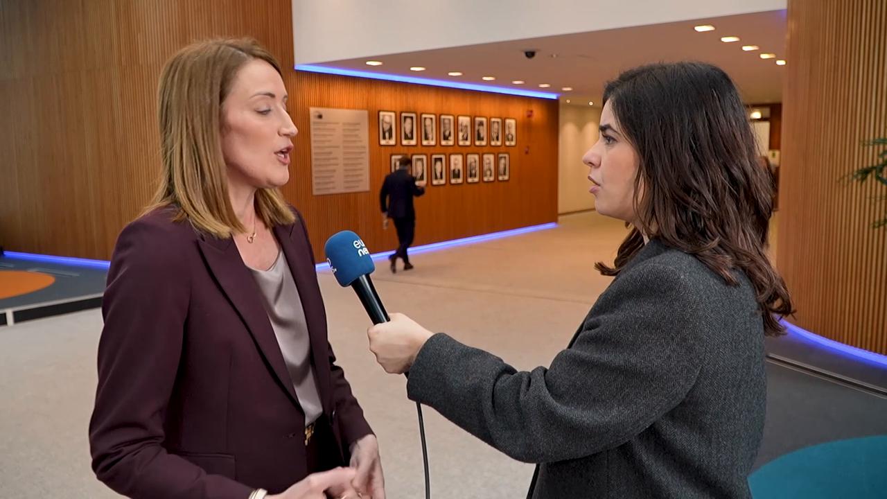 Video thumbnail for Exclusive: EU Parliament boss calls for swift action against Iranian regime 'on its last legs'