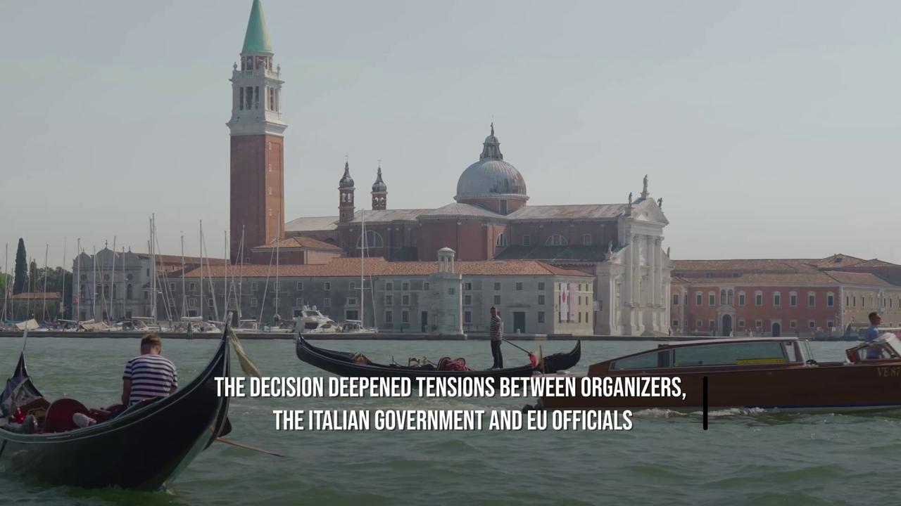 Video thumbnail for Venice Biennale Jury Resigns Over Russia And Israel Row.