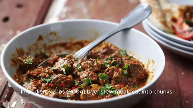 'Video thumbnail for Spicy Beef Curry Stew for the Slow Cooker'