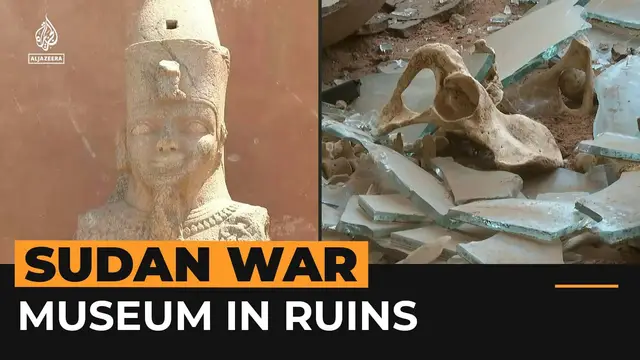 Video thumbnail for Sudan’s national museum in ruins after two years of war