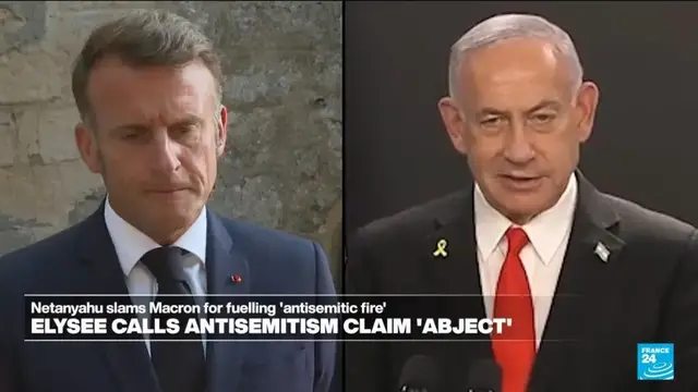 'Video thumbnail for French presidency says Netanyahu's anti-semitism claim is 'abhorrent''