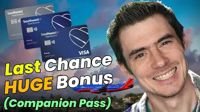Video thumbnail for ben hedges: huge southwest credit card bonus: unlock companion pass & free stocks!