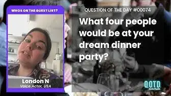 Video thumbnail for London wants philosophers, comics, and Jesus Christ at her dinner party. Wow!!