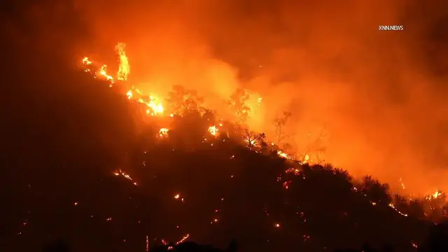 Video thumbnail for US, Los Angeles: Llano Summit Fire Grows to 2676 Acres.