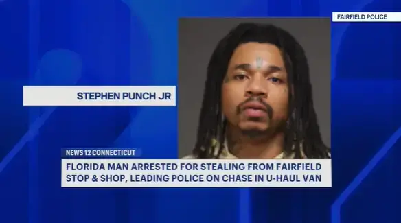 Video thumbnail for Florida man accused of stealing from Fairfield Stop & Shop, leading police on a chase