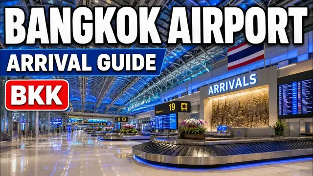 Video thumbnail for Bangkok Airport Arrival Guide | Suvarnabhumi BKK Walkthrough DTV VISA 2026