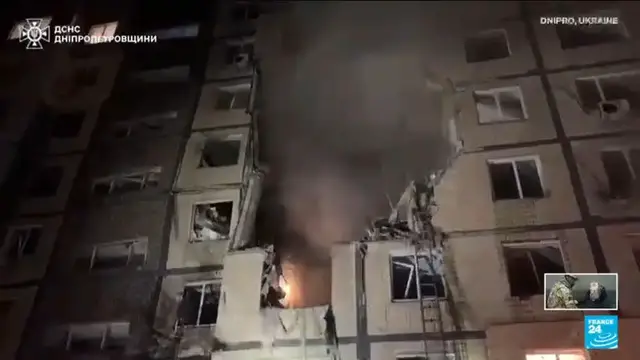 'Video thumbnail for At least four killed by Russian strikes in Ukraine'