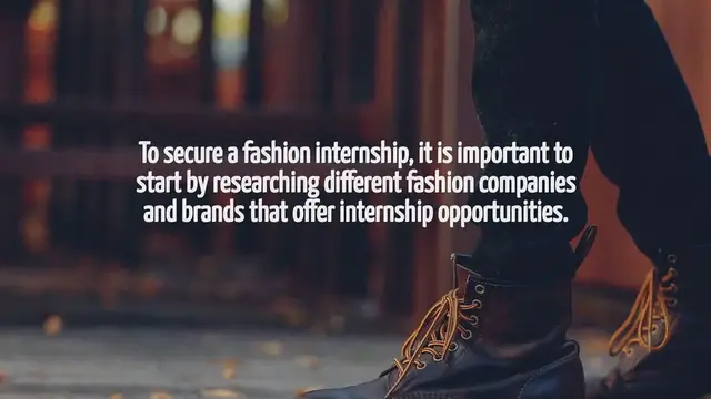 Video thumbnail for How To Get Fashion Internships