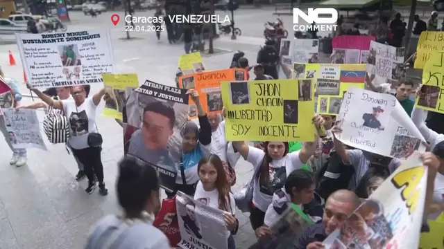 Video thumbnail for Venezuelan families rally against El Salvador’s migrant-prisoner swap proposal
