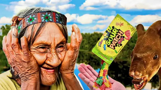 Video thumbnail for Uncontacted Amazon Jungle Tribe Tries American Candy!!
