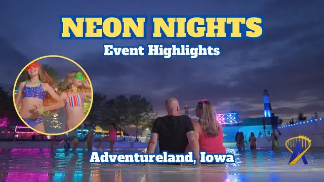 Video thumbnail for Neon Nights Highlights Adventureland Water Park, Iowa
