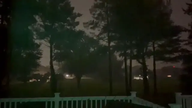 Video thumbnail for US: Lightning Flashes Light Up Sky During Severe Storm in New Jersey.