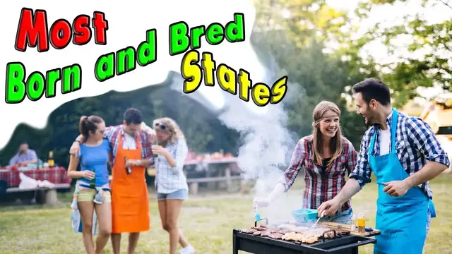 'Video thumbnail for Top 10 States with the most born-and-bred residents'