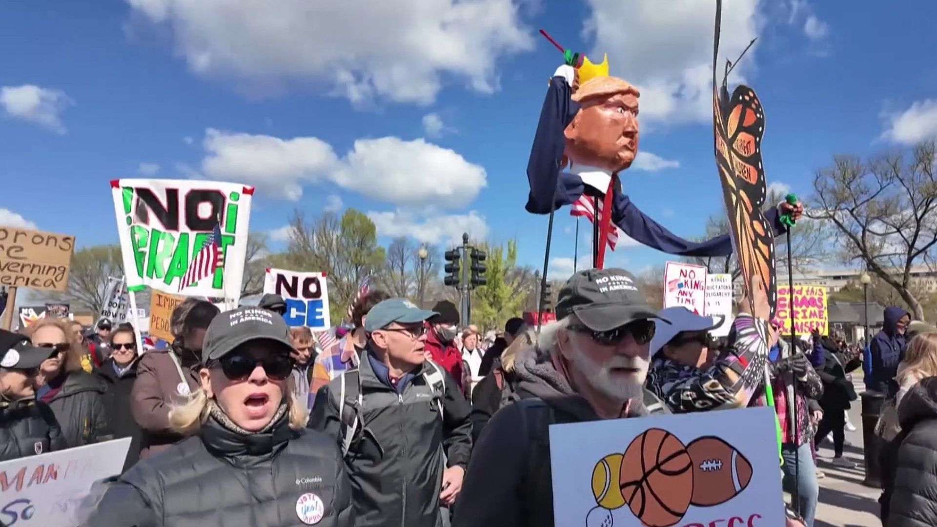 Video thumbnail for “No Kings” Protests Sweep US | Americans Rally Against Trump, War & Immigration Policies