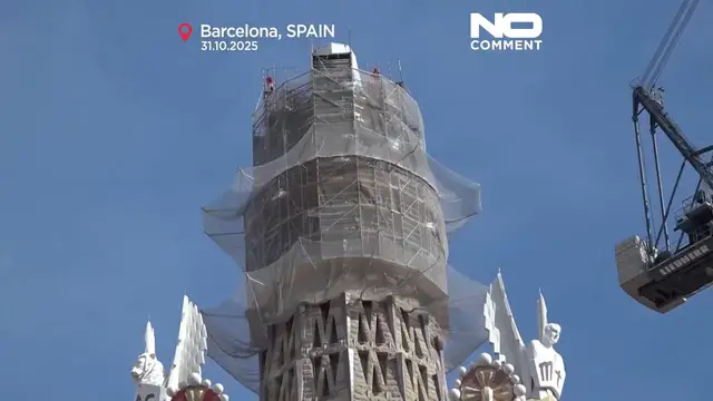 'Video thumbnail for The tallest church in the world: Barcelona’s Sagrada Família reaches new heights'