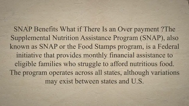 Video thumbnail for Navigating SNAP Benefits: What Happens When There's an Overpayment?