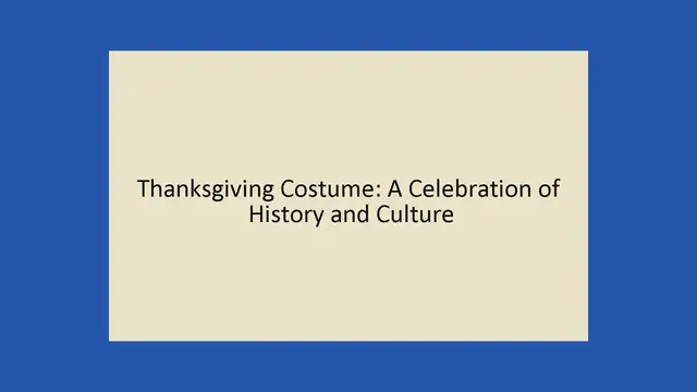'Video thumbnail for Thanksgiving Costume'