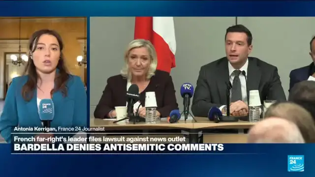 Video thumbnail for French far-right leader Bardella says filed lawsuit over anti-Semitic remarks claim