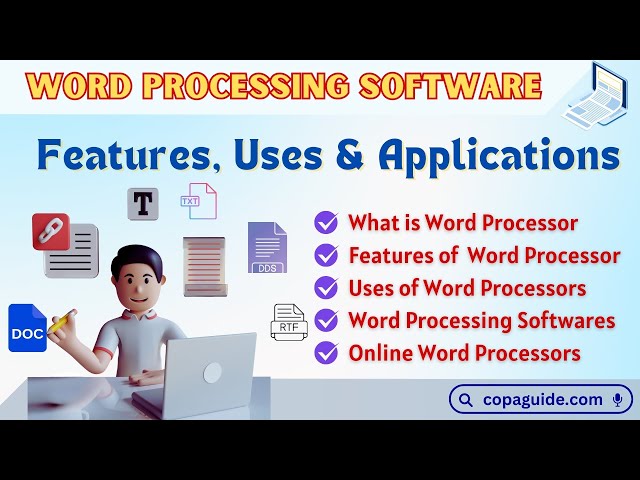 Video thumbnail for ITI-COPA | Word Processing Software | Features, Uses and Applications
