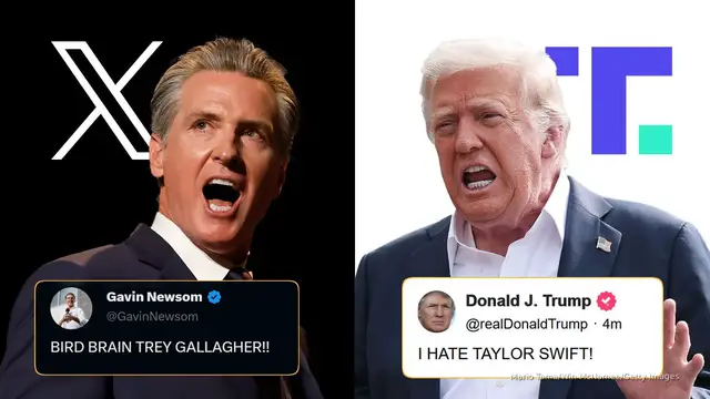 'Video thumbnail for Gov. Gavin Newsom mocks Trump in new social media strategy'