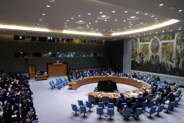 Video thumbnail for United Nations meets on Gaza: UNSC told aid is not reaching Palestinians in need