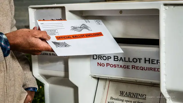 'Video thumbnail for Trump vows to eliminate mail-in ballots, voting machines before 2026 midterms'