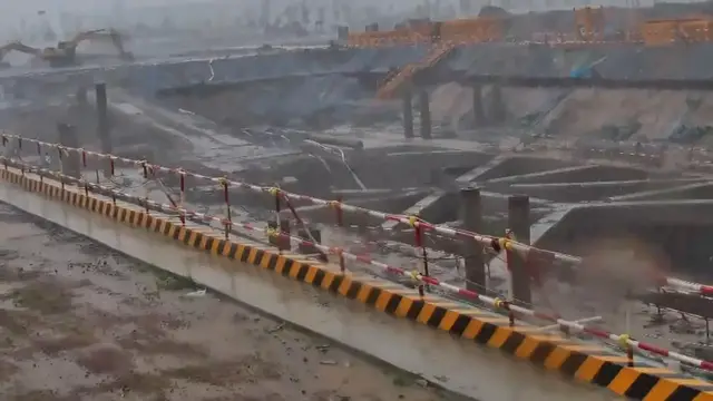 Video thumbnail for China: Cameras record torrential rains in Zhejiang as typhoon approaches east China.