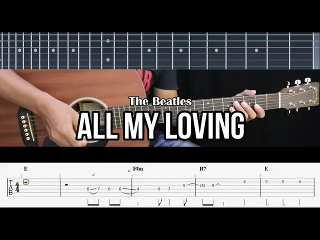 Video thumbnail for All My Loving - The Beatles | EASY Guitar Tutorials TABS