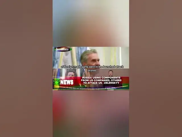 Video thumbnail for Russia Using Components From US Companies, Others To Attack Us - Zelenskyy