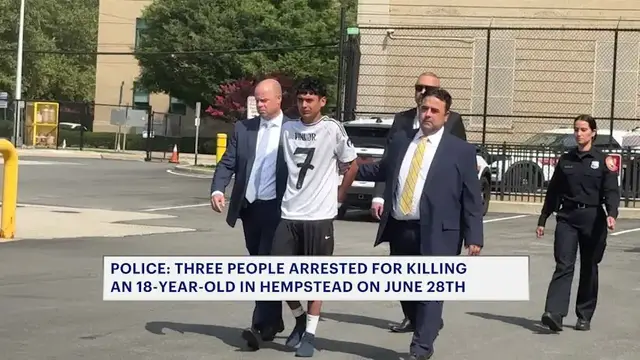 Video thumbnail for Three arrested in Hempstead gang killing of 18-year-old