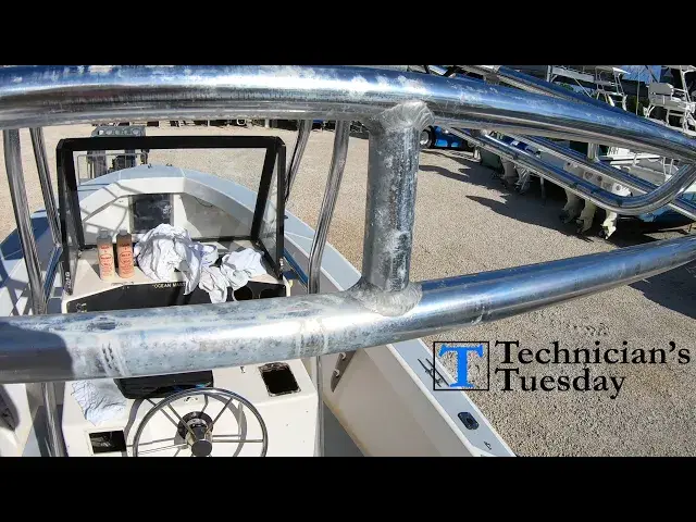 'Video thumbnail for Boat T-Top Cleaning & Stringing Canvas!'
