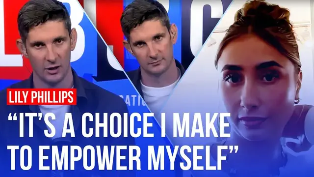 'Video thumbnail for 'I'm a feminist': Only Fans model Lily Phillips is 'liberated' by her work | LBC'