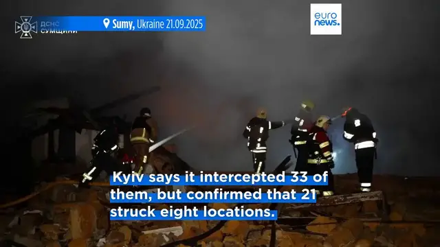 'Video thumbnail for One person killed and eight others injured in overnight Russian attacks on Ukrainian cities'