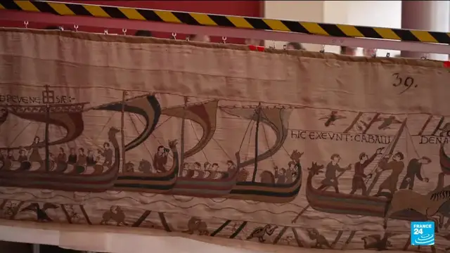 Video thumbnail for UK Treasury to cover Bayeux Tapestry for estimated €917 million
