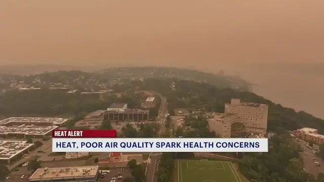 Video thumbnail for Smoke from Canadian wildfires creates unhealthy air across region