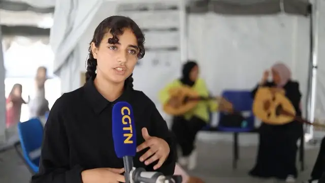 Video thumbnail for Music offers hope amid turmoil for Gaza children.