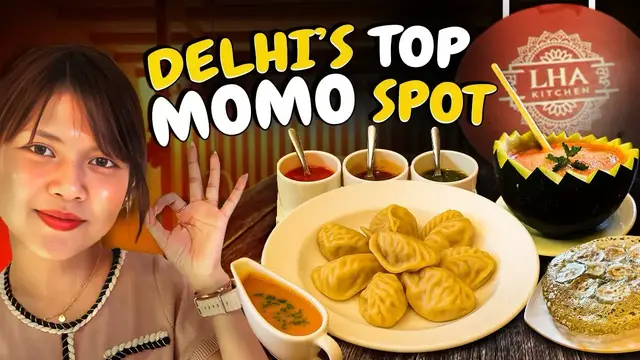 Video thumbnail for Trying Kothey Momo & Jhol Momo at Lha Kitchen | Must-Try Nepali Momos in Delhi
