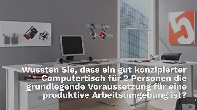 Video thumbnail for Computertisch für 2 Personen Test 2024
