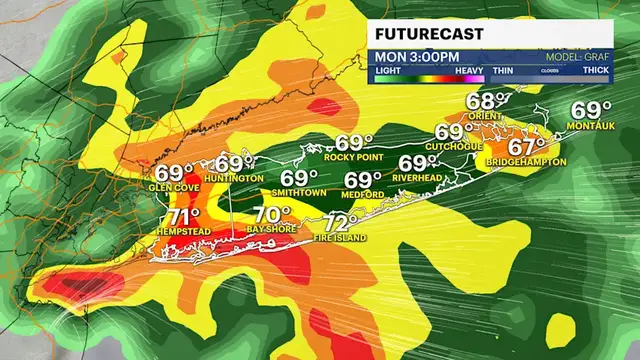 Video thumbnail for STORM WATCH: Scattered flooding continues into this evening on Long Island