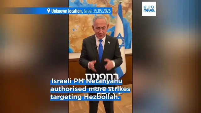 Video thumbnail for Israeli strike on village in eastern Lebanon kills 12 as Israel calls up more troops