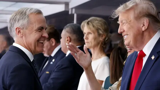 Video thumbnail for Canada readies tariff retaliation as Trump escalates attacks on Canadian leaders