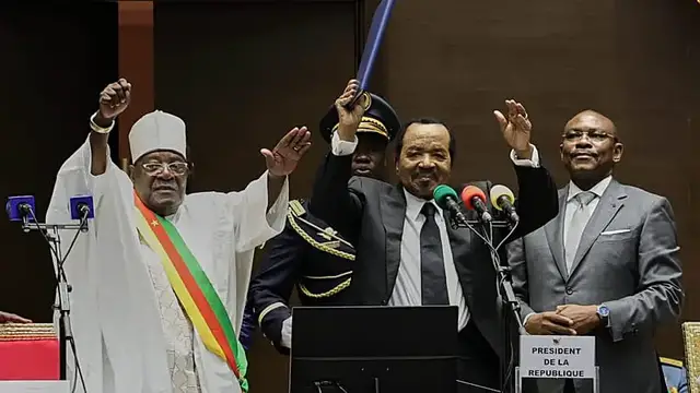 'Video thumbnail for Cameroon's president calls for calm following post-election violence'