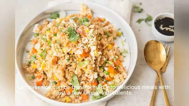 Video thumbnail for leftover rice recipe