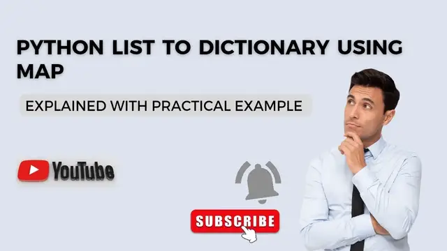 Video thumbnail for Python List to Dictionary Using Map - Python Tutorial