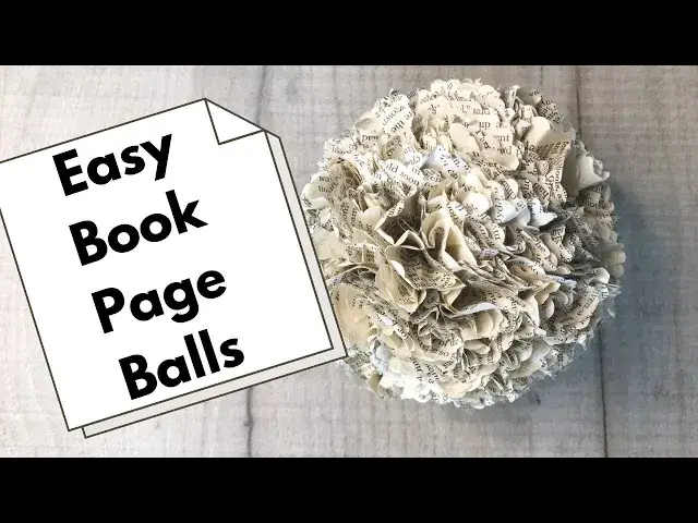 Video thumbnail for How to Make Book Page Balls - Super Easy DIY Flowers