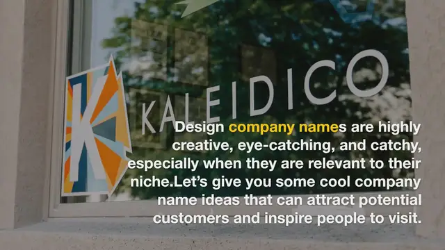 Video thumbnail for 600+ Best Design Company Names Ideas to Know