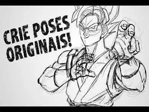 'Video thumbnail for Como desenhar o GOKU e outros personagens em pose diferentes'