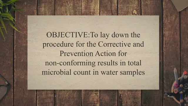 Video thumbnail for Sop on Non-conforming Results in Total Microbial Count in Water Samples